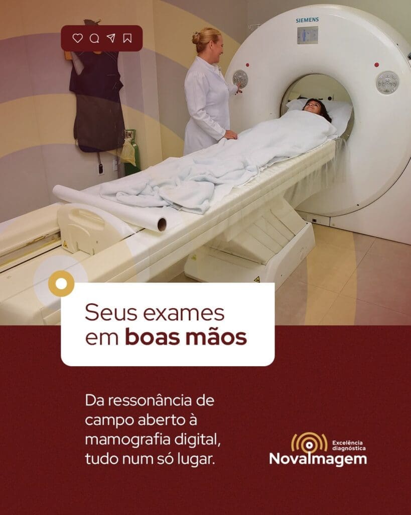 Da ressonância magnética de campo aberto à mamografia digital, na NovaImagem oferecemos uma ampla gama de exames de imagem e laboratoriais (através do apoio do Laboratório de Análises Clínicas do Hospital dos Acidentados). Da ressonância magnética de campo aberto à mamografia digital, na NovaImagem oferecemos uma ampla gama de exames de imagem e laboratoriais (através do apoio do Laboratório de Análises Clínicas do Hospital dos Acidentados).
